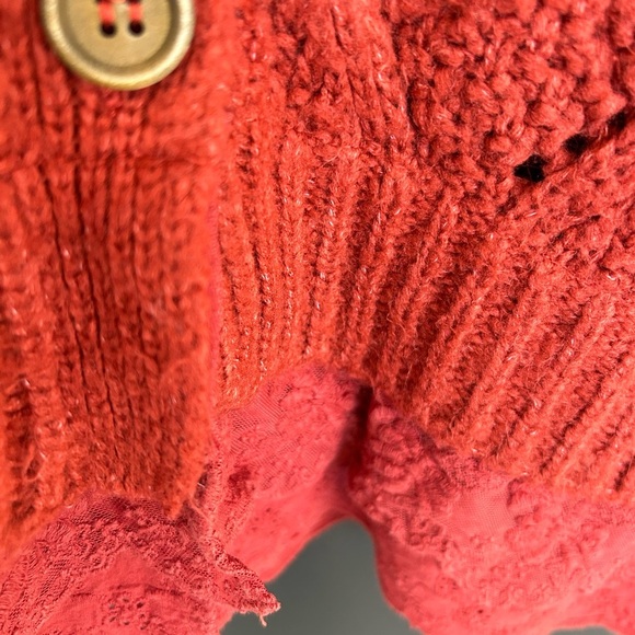 Anthropologie Lili’s closet Lace bottom sweater S good used condition - Picture 8 of 14